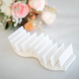 White Wave Placecard holders - 8
